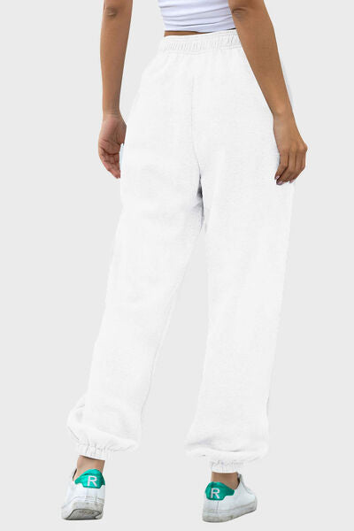 Elastic Waist Joggers with Pockets - Pahabu - Women's Clothing & Shop