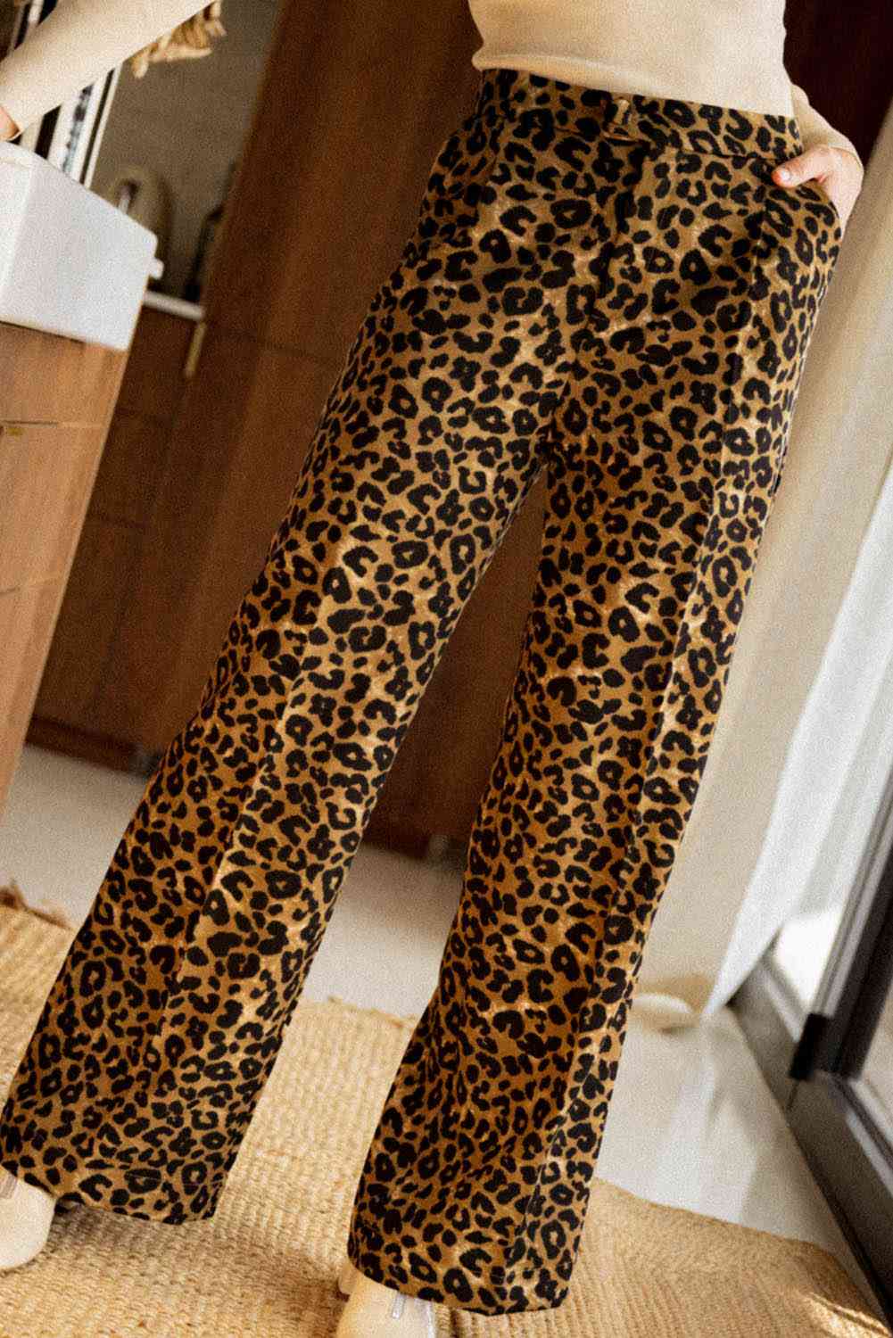 Leopard Wide Leg Pants - Pahabu - Women's Clothing & Shop