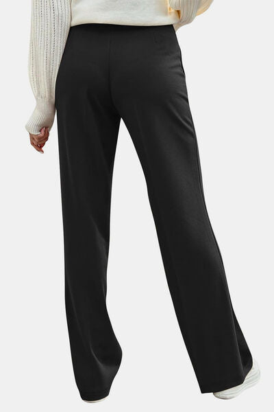 Decorative Button High Rise Pants - Pahabu - Women's Clothing & Shop