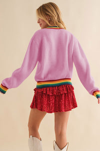 MERRY & BRIGHT Ribbed Round Neck Sweater - Pahabu - Women's Clothing & Shop