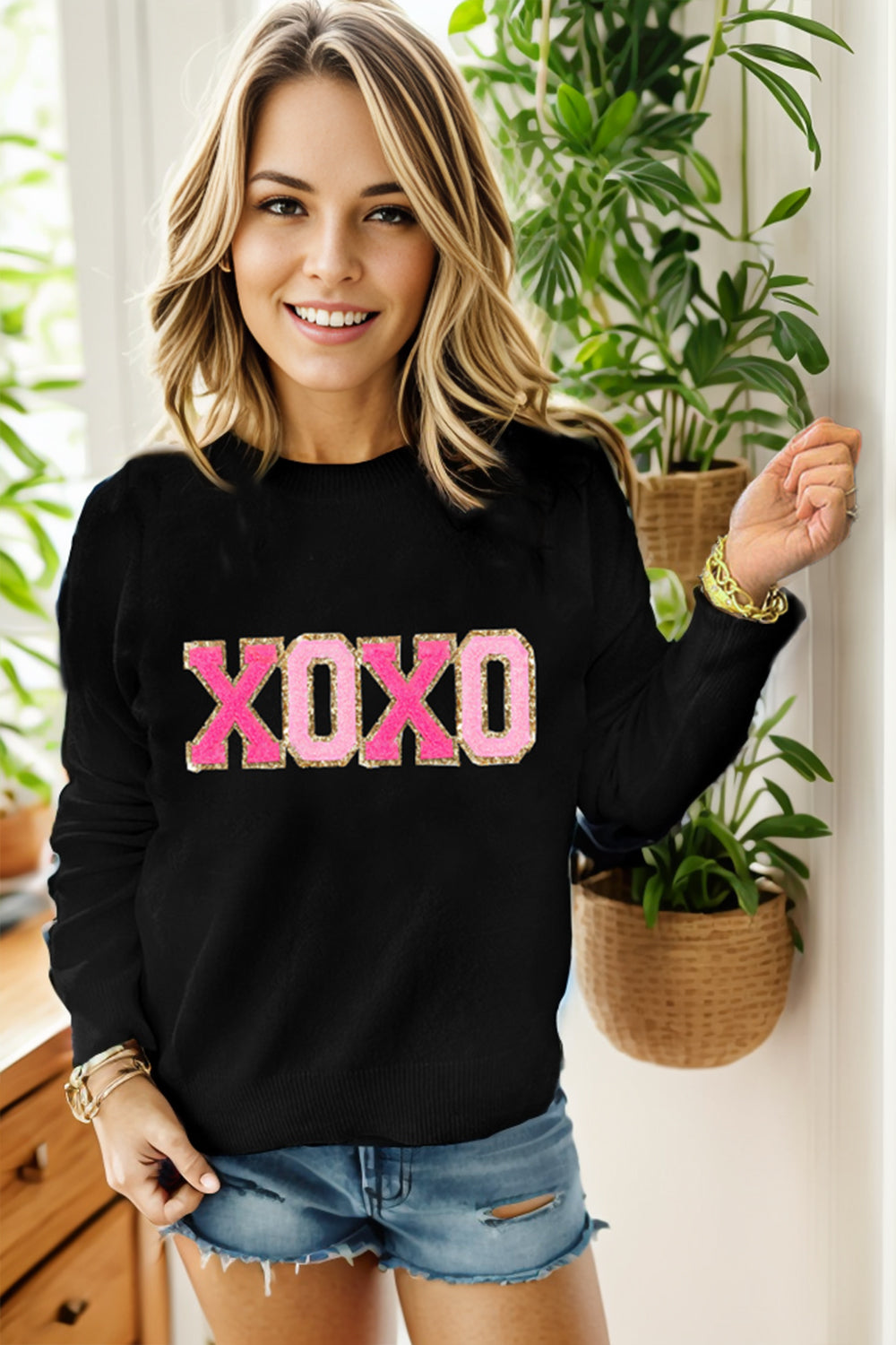 Round Neck Long Sleeve Sweater - Pahabu - Women's Clothing & Shop