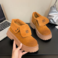 Lace Up Round Toe Platform Boots - Pahabu - Women's Clothing & Shop