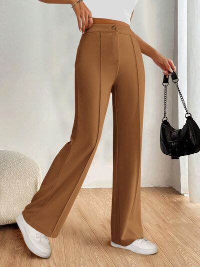 High Waist Wide Leg Pants - Pahabu - Women's Clothing & Shop