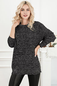 Round Neck Long Sleeve Sweater - Pahabu - Women's Clothing & Shop