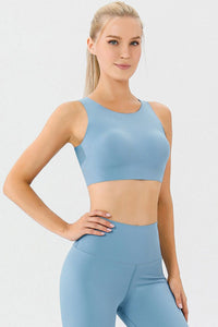 Round Neck Wide Strap Active Bra - Pahabu - Women's Clothing & Shop