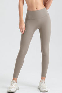 Wide Waistband Sport Leggings - Pahabu - Women's Clothing & Shop