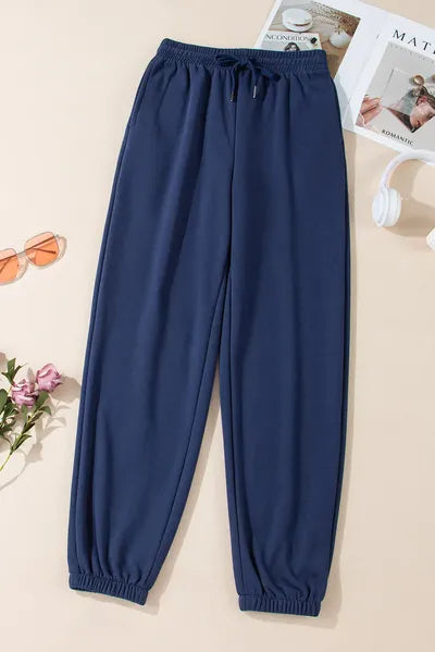 Drawstring Joggers with Pockets - Pahabu - Women's Clothing & Shop