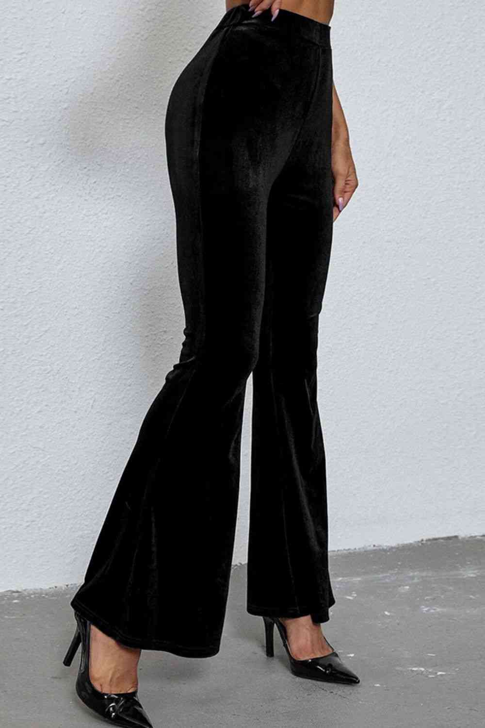 High Waist Flare Leg Pants - Pahabu - Women's Clothing & Shop