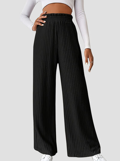 Ribbed High Waist Pants - Pahabu - Women's Clothing & Shop