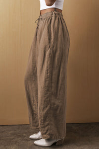 Drawstring Wide Leg Pants - Pahabu - Women's Clothing & Shop