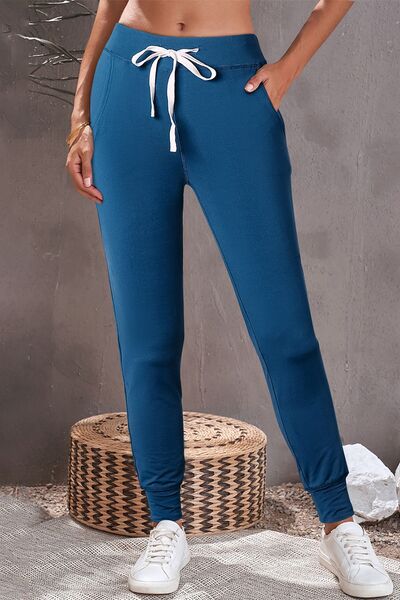 Drawstring Joggers with Pockets - Pahabu - Women's Clothing & Shop