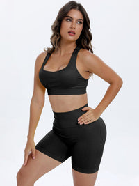 Scoop Neck Wide Strap Top and Shorts Active Set - Pahabu - Women's Clothing & Shop