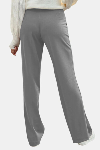 Decorative Button High Rise Pants - Pahabu - Women's Clothing & Shop