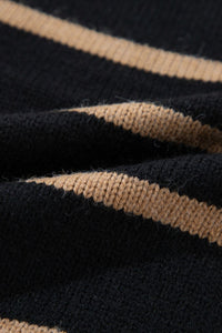 Striped Button Down Long Sleeve Cardigan - Pahabu - Women's Clothing & Shop