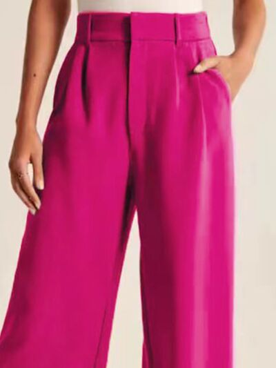 High Waist Wide Leg Pants - Pahabu - Women's Clothing & Shop