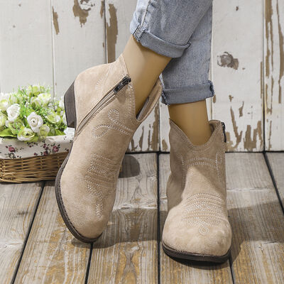 Block Heel Ankle Boots - Pahabu - Women's Clothing & Shop