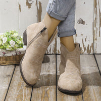 Block Heel Ankle Boots - Pahabu - Women's Clothing & Shop