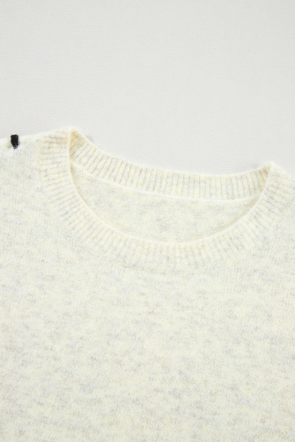 Contrast Stitch Detail Ribbed Trim Sweater - Pahabu - Women's Clothing & Shop
