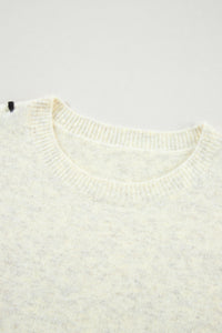 Contrast Stitch Detail Ribbed Trim Sweater - Pahabu - Women's Clothing & Shop