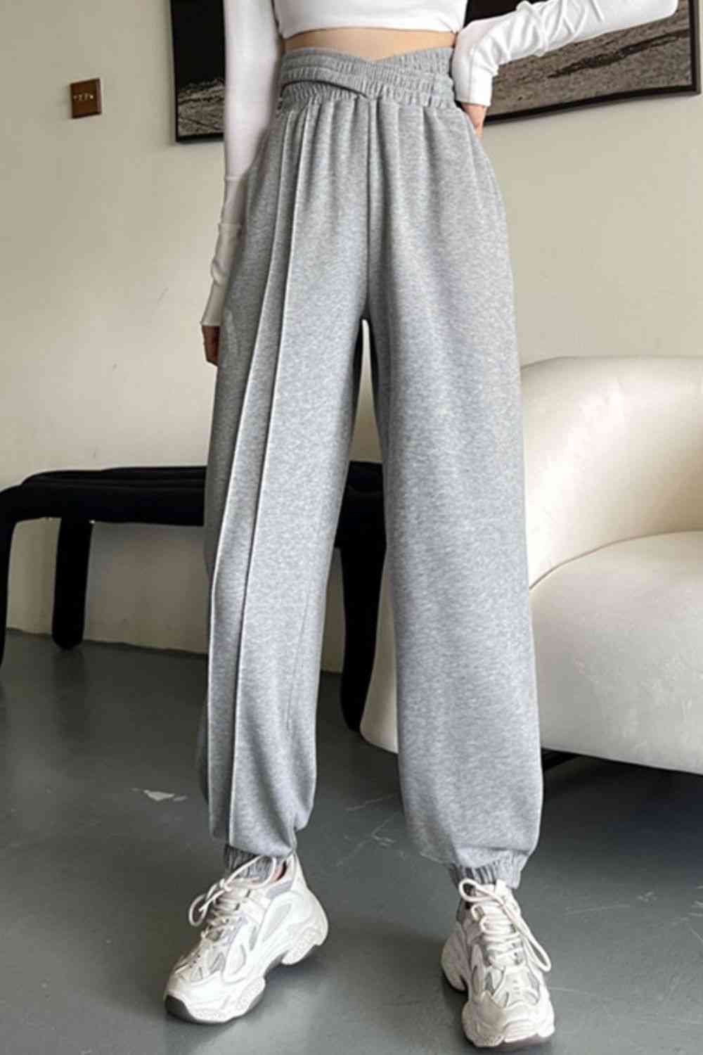 Crisscross Long Sweatpants - Pahabu - Women's Clothing & Shop