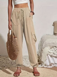 Tied Joggers with Pockets - Pahabu - Women's Clothing & Shop