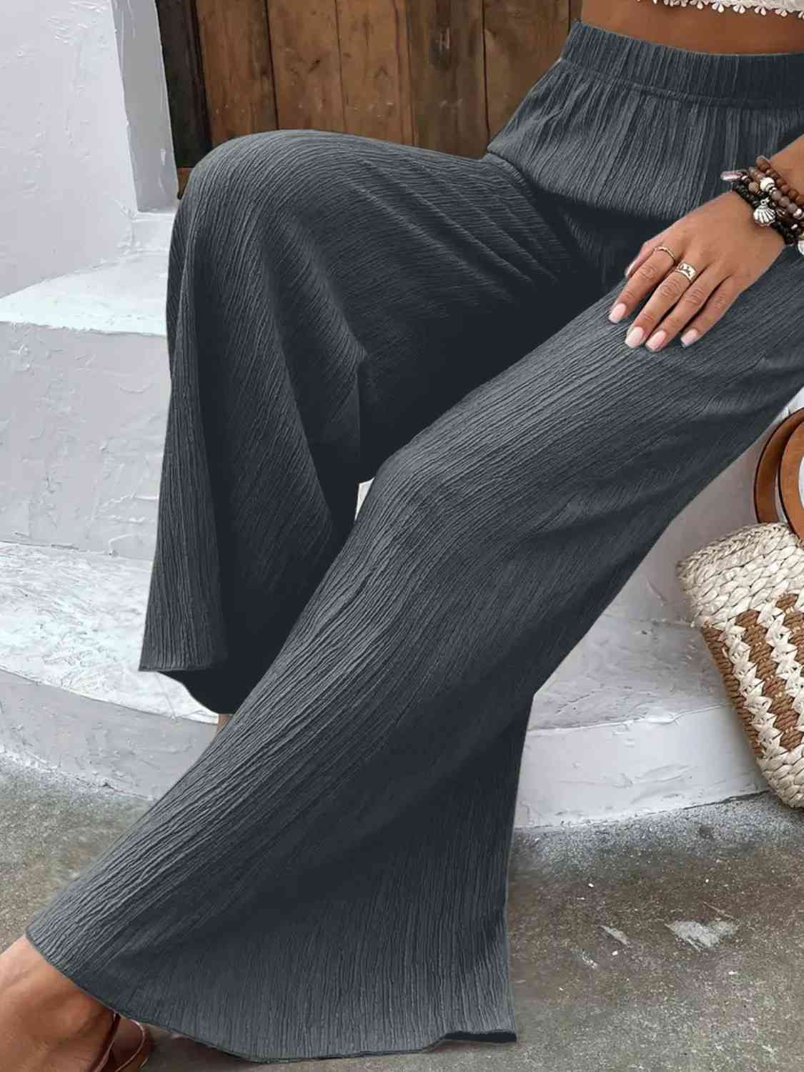 Full Size High Waist Wide Leg Pants - Pahabu - Women's Clothing & Shop