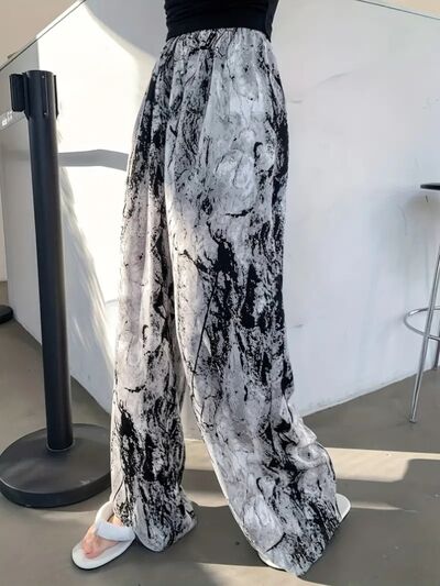 Printed Wide Leg Pants - Pahabu - Women's Clothing & Shop