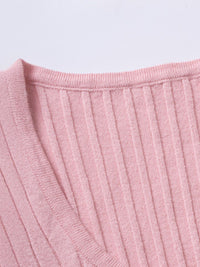 Half Button Scoop Neck Short Sleeve Knit Top - Pahabu - Women's Clothing & Shop