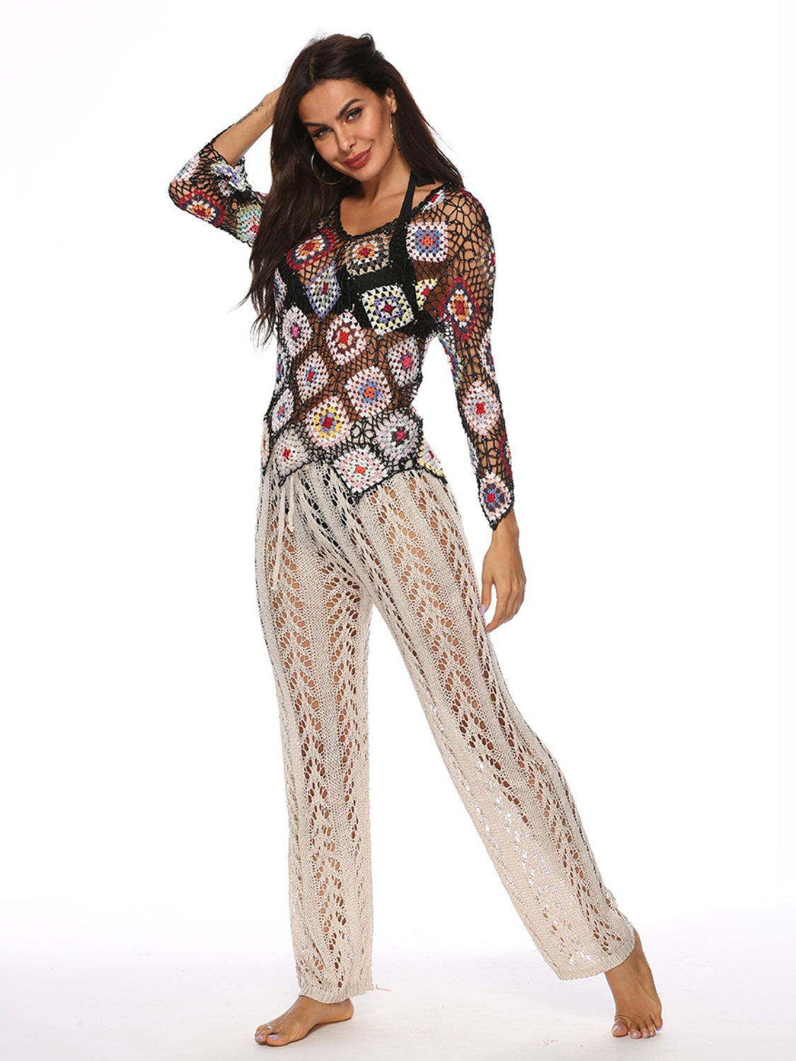Cutout Drawstring High Waist Swim Pants - Pahabu - Women's Clothing & Shop