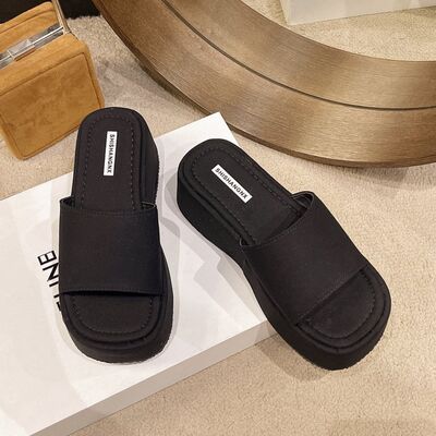 Open Front Platform Sandals - Pahabu - Women's Clothing & Shop