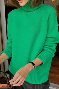 Turtle Neck Raglan Sleeve Sweater - Pahabu - Women's Clothing & Shop