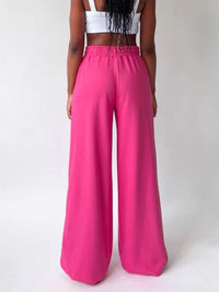 Elastic Waist Wide Leg Pants - Pahabu - Women's Clothing & Shop