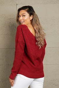 Woven Right Crisscross Back Waffle-Knit Sweater - Pahabu - Women's Clothing & Shop