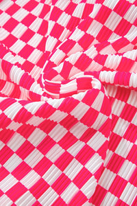Checkered Button Up Top and Pants Lounge Set - Pahabu - Women's Clothing & Shop