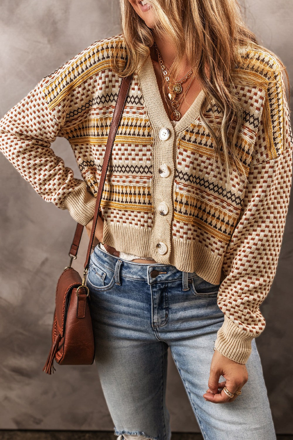 Button Up Long Sleeve Cardigan - Pahabu - Women's Clothing & Shop
