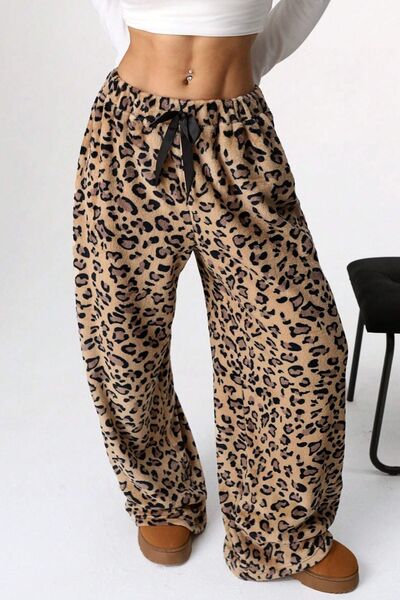 Leopard Wide Leg Pants - Pahabu - Women's Clothing & Shop