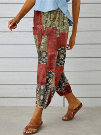 Printed Tied Cropped Pants - Pahabu - Women's Clothing & Shop