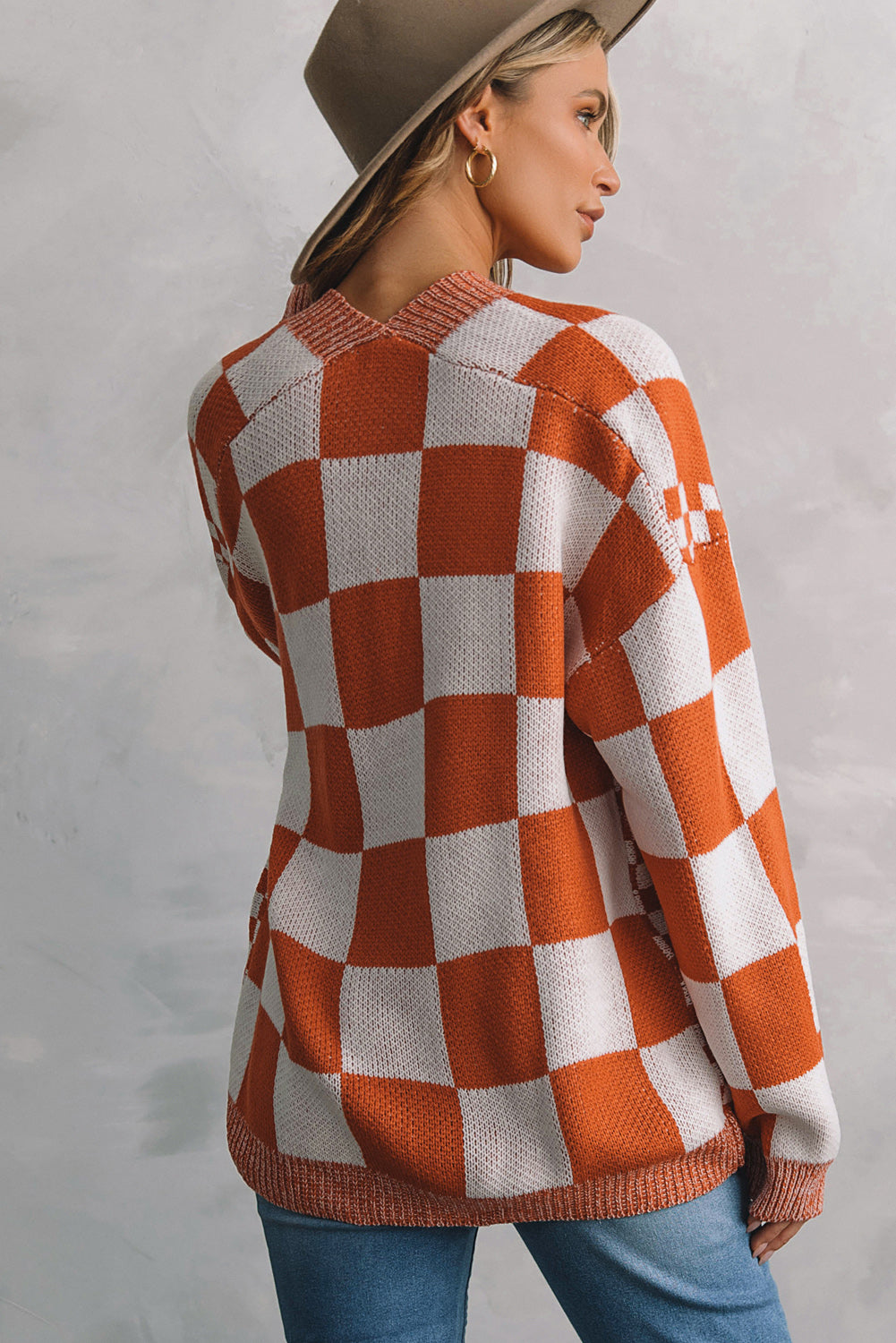 Plaid Open Front Dropped Shoulder Cardigan - Pahabu - Women's Clothing & Shop