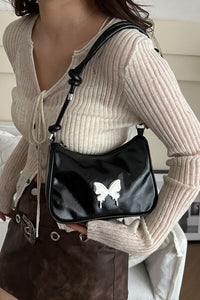 Butterfly PU Leather Knotted Strap Shoulder Bag - Pahabu - Women's Clothing & Shop