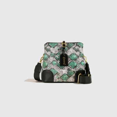 PU Leather Snakeskin Print Crossbody Bag - Pahabu - Women's Clothing & Shop