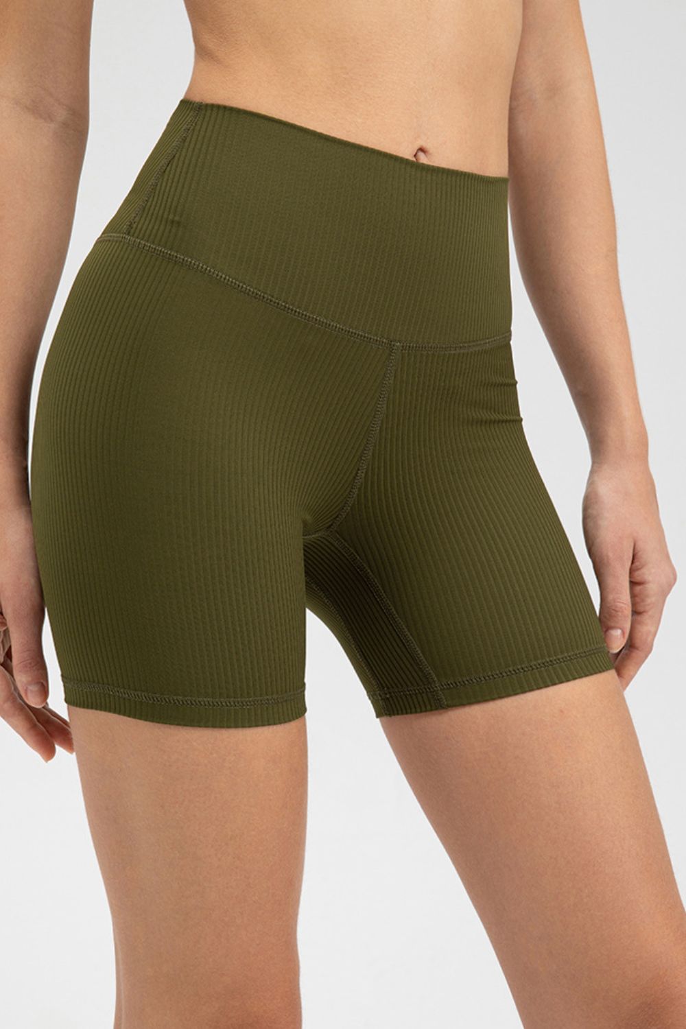 Wide Waistband Slim Fit Sports Shorts - Pahabu - Women's Clothing & Shop