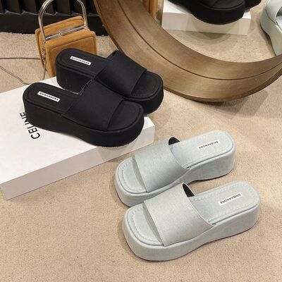 Open Front Platform Sandals - Pahabu - Women's Clothing & Shop