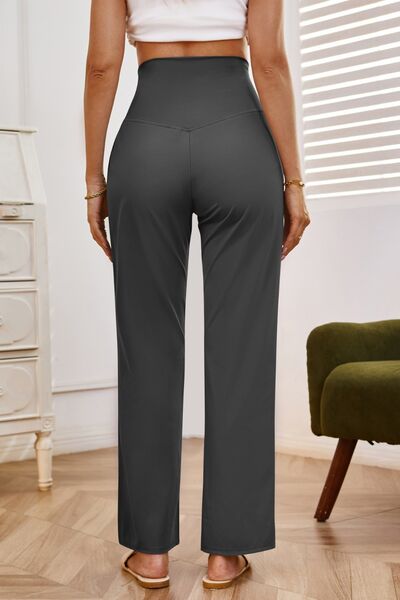 High Waist Wide Leg Pants with Pockets - Pahabu - Women's Clothing & Shop