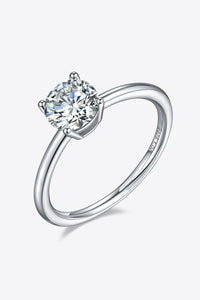 1 Carat Moissanite 925 Sterling Silver Solitaire Ring - Pahabu - Women's Clothing & Shop