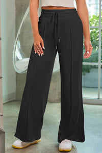 Drawstring Wide Leg Pants with Pockets - Pahabu - Women's Clothing & Shop