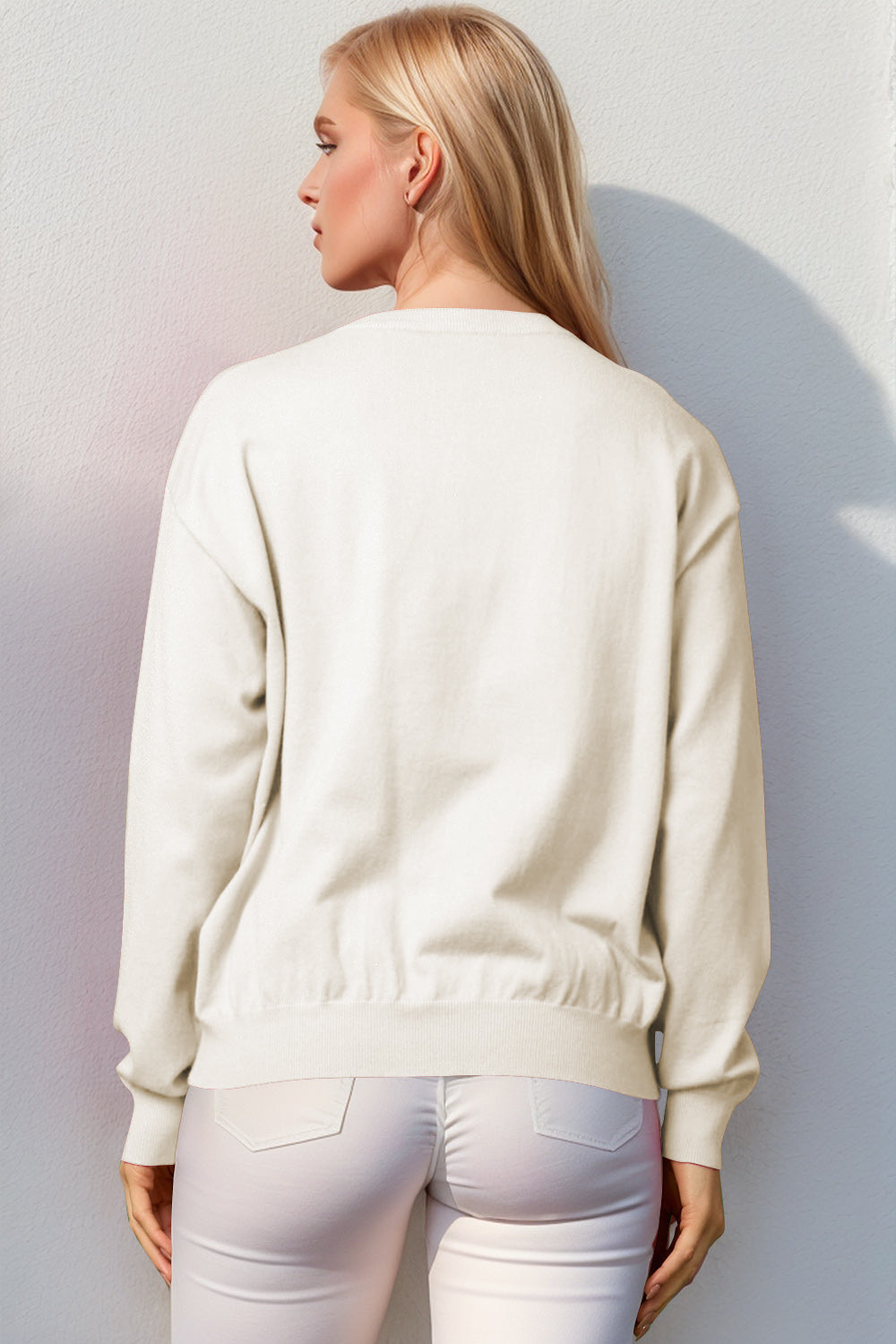 Double Take Full Size Nutcracker Sequin Long Sleeve Sweater - Pahabu - Women's Clothing & Shop