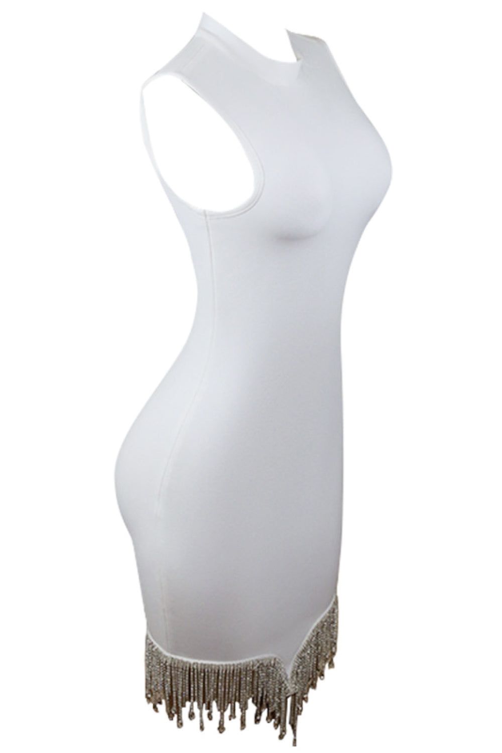 Rhinestone Tassel Hem Bodycon Dress - Pahabu - Women's Clothing & Shop