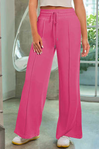 Drawstring Wide Leg Pants with Pockets - Pahabu - Women's Clothing & Shop