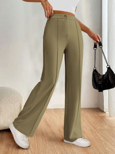 High Waist Wide Leg Pants - Pahabu - Women's Clothing & Shop