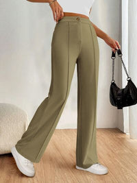 High Waist Wide Leg Pants - Pahabu - Women's Clothing & Shop